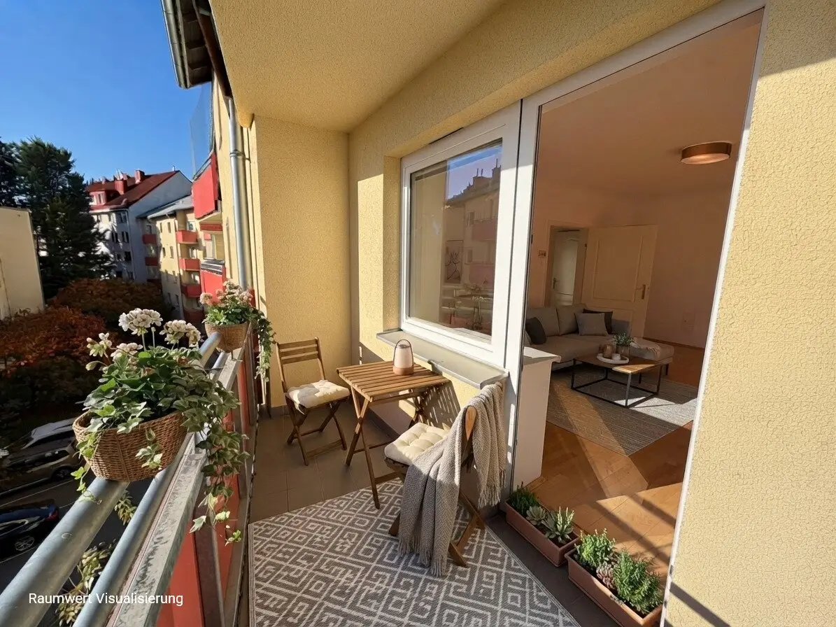 Studio apartment in Nussdorf | Balcony | 37 m² | courtyard facing | ready to move in immediately