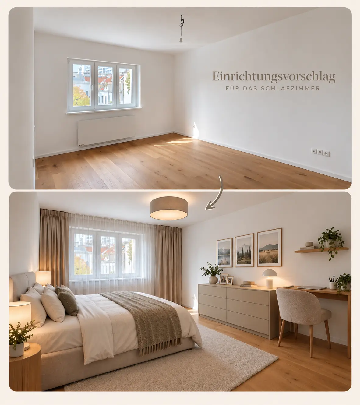 Newly finished Wohnung with oak parquet and elevator