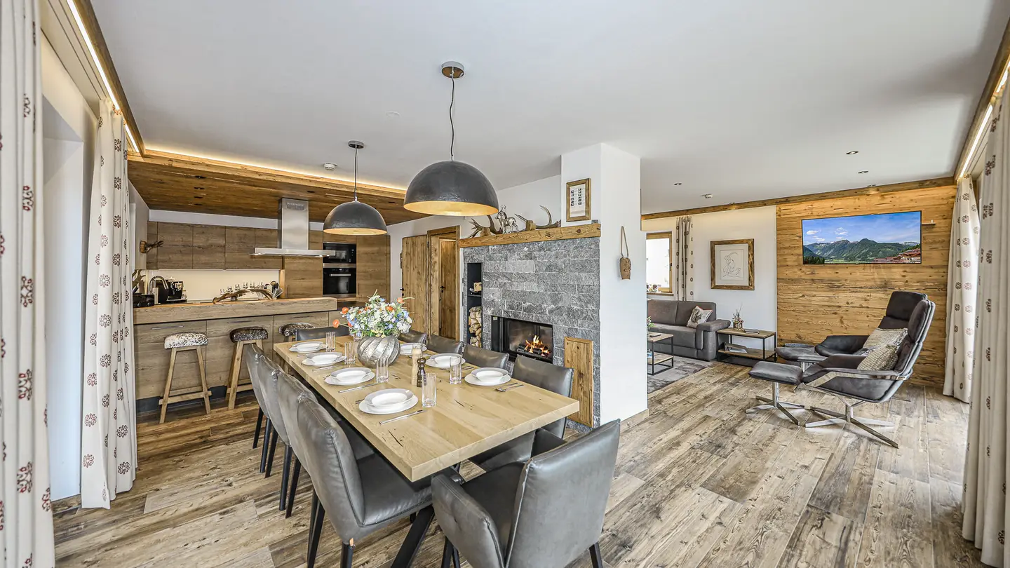 Ski in Ski out Ferienwohnung mit privatsauna und Bergblick