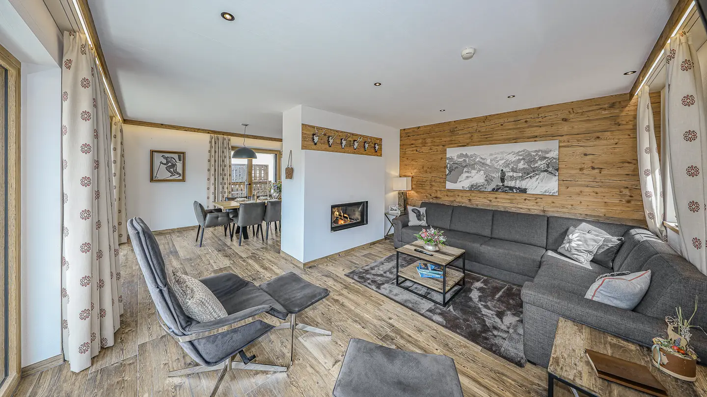 Ski in Ski out Ferienwohnung mit privatsauna und Bergblick
