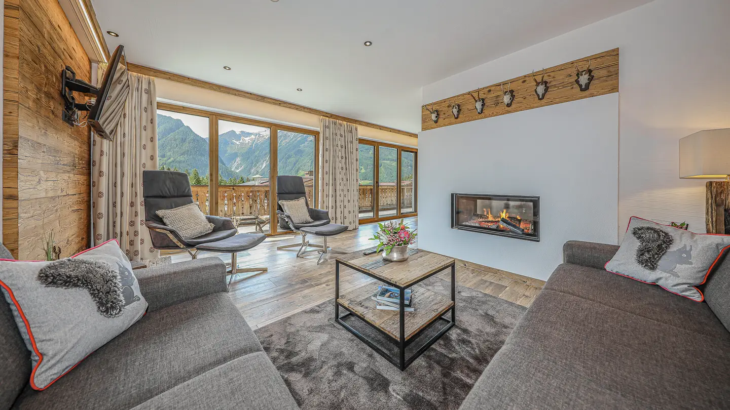 Ski in Ski out Ferienwohnung mit privatsauna und Bergblick