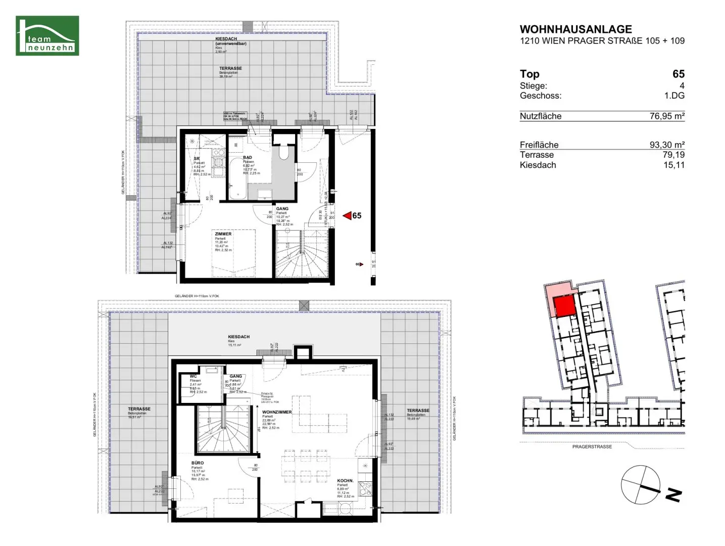 Bright maisonette apartment with 3 rooms between SCN and Lorettowiese!
