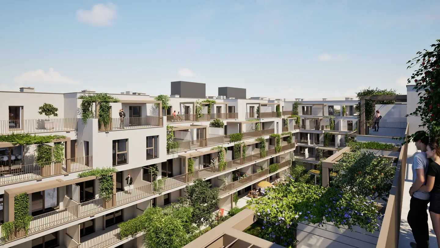 Dachgeschosswohnung mit großzügiger Dachterrasse und Innenhoflage