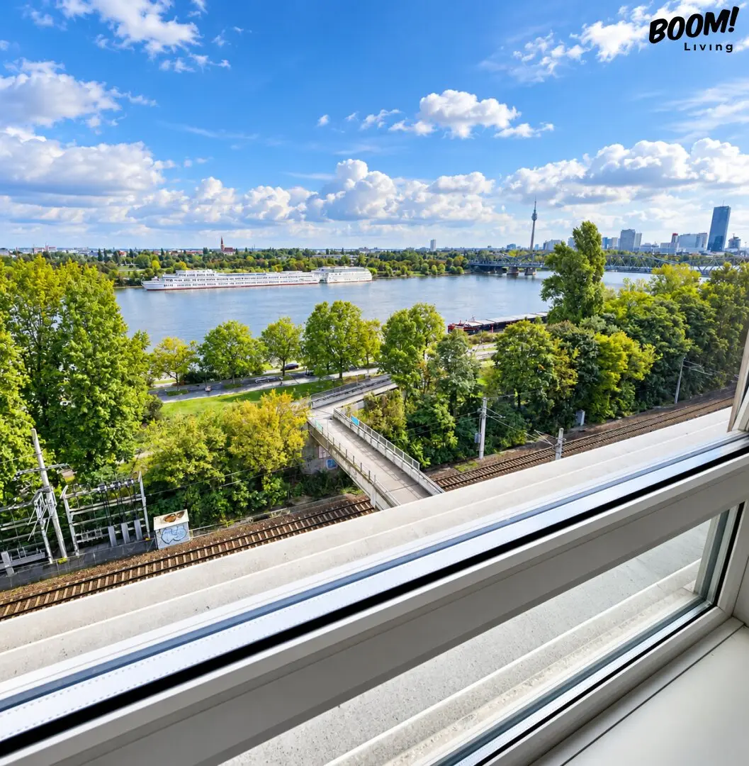Donau-Panoramablick &amp; Wiener Skyline – Wohnen mit Aussicht !