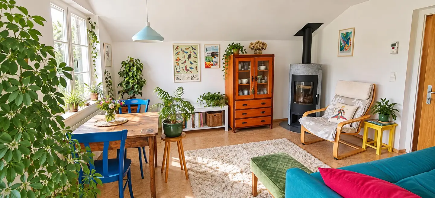 Maisonette apartment in multigenerational house with garden