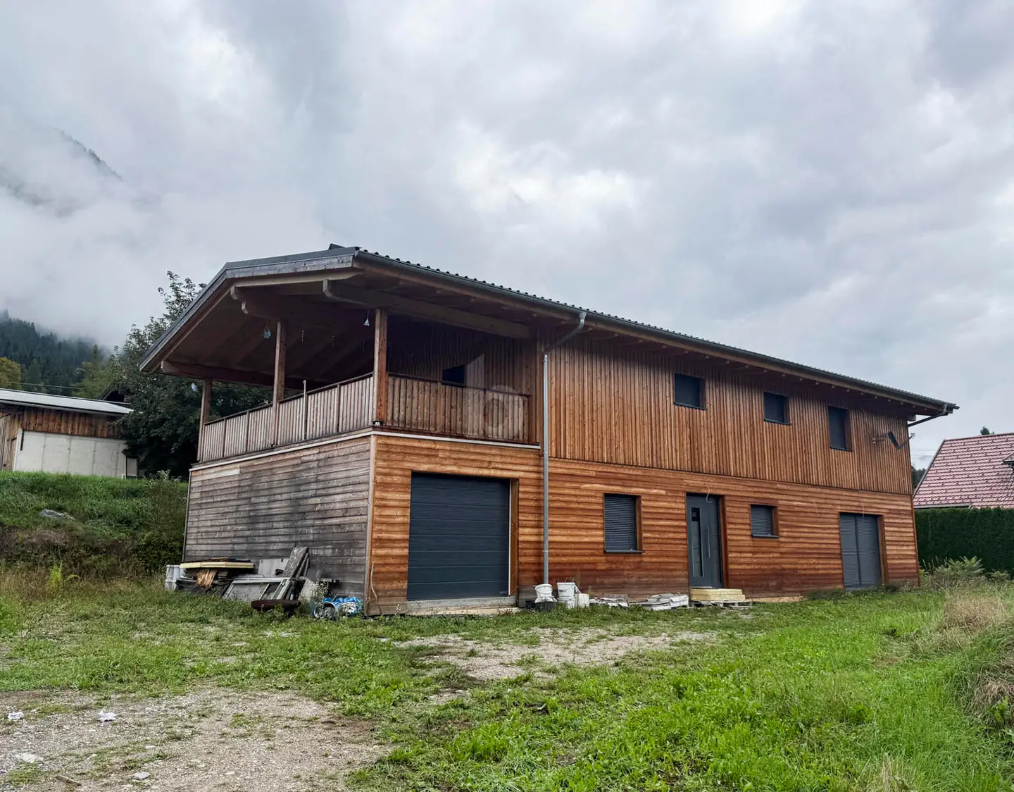 Holiday apartment in a wooden house with guest apartments near Presseggersee