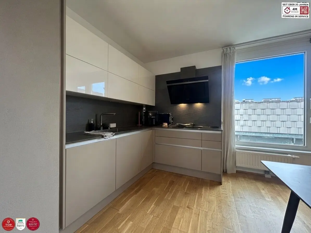 High-End Penthouse with Skyline View - Exclusive Top Floor Apartment with 3 Terraces, Underground Parking Space and Children's Playground