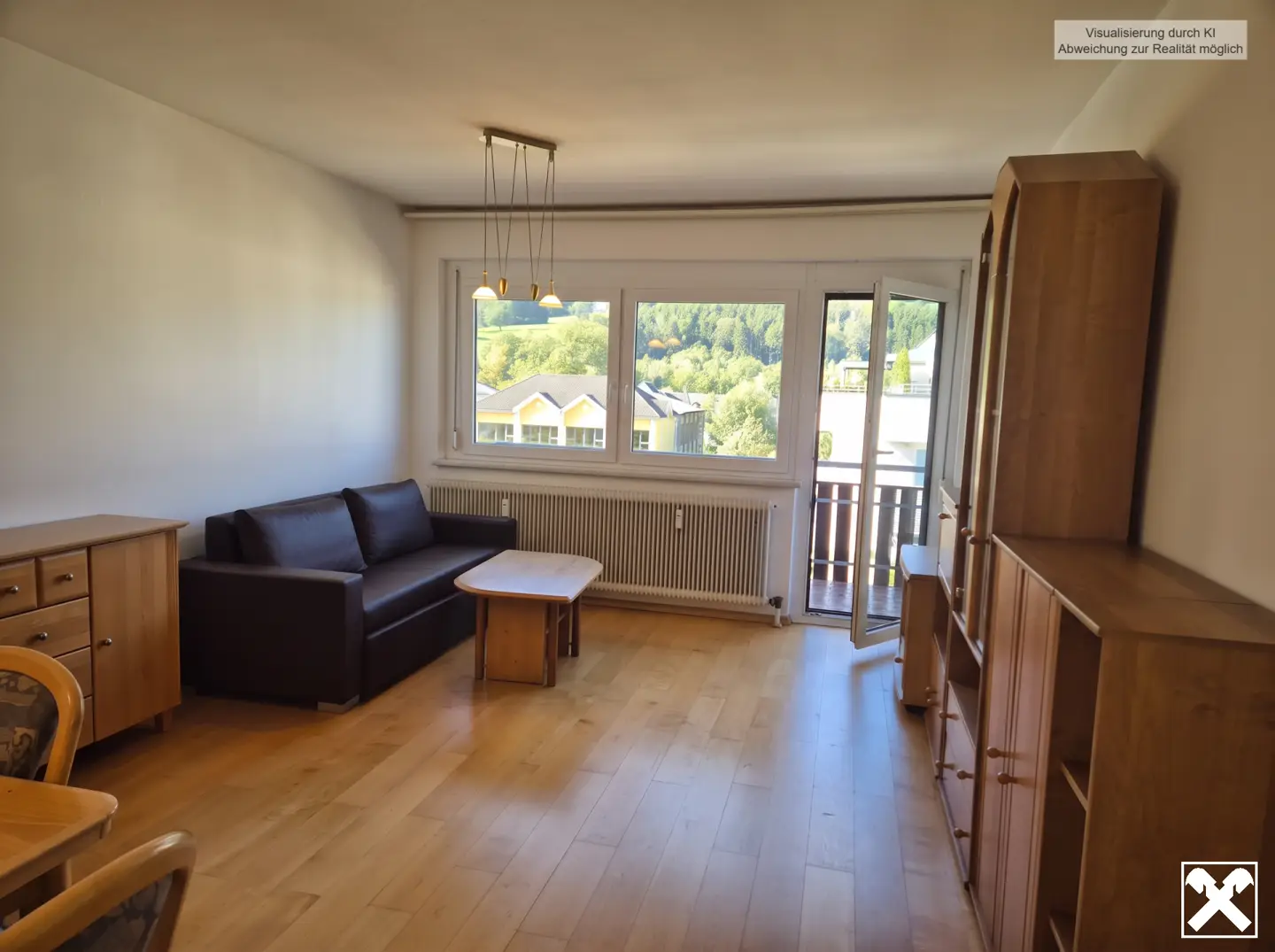 Helle Wohnung mit Balkon Loggia und Ausblick