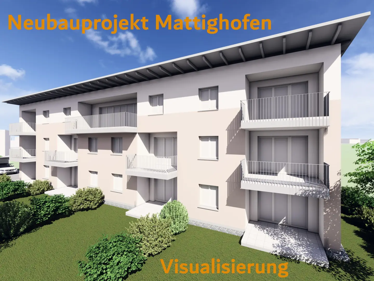 New build apartment with private garden and parking