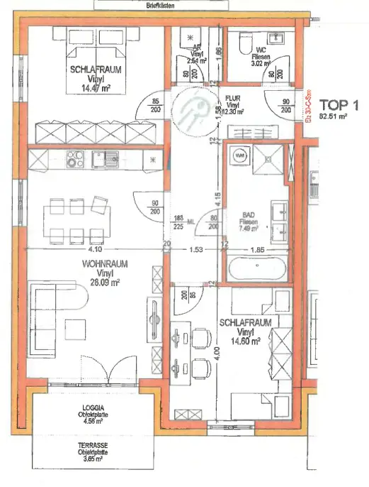 New build apartment with private garden and parking