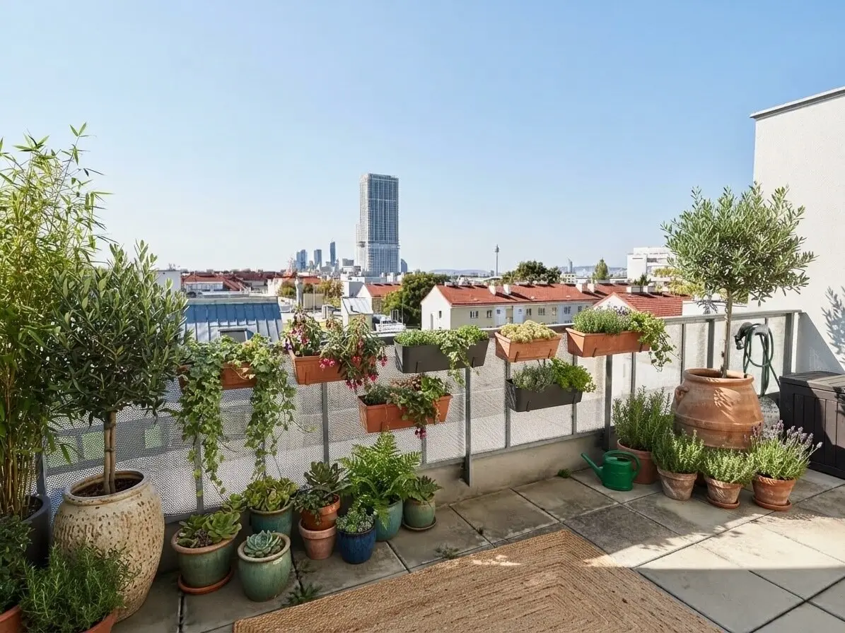 Ruhige, sonnige Terrassen-Maisonette mit Fernblick