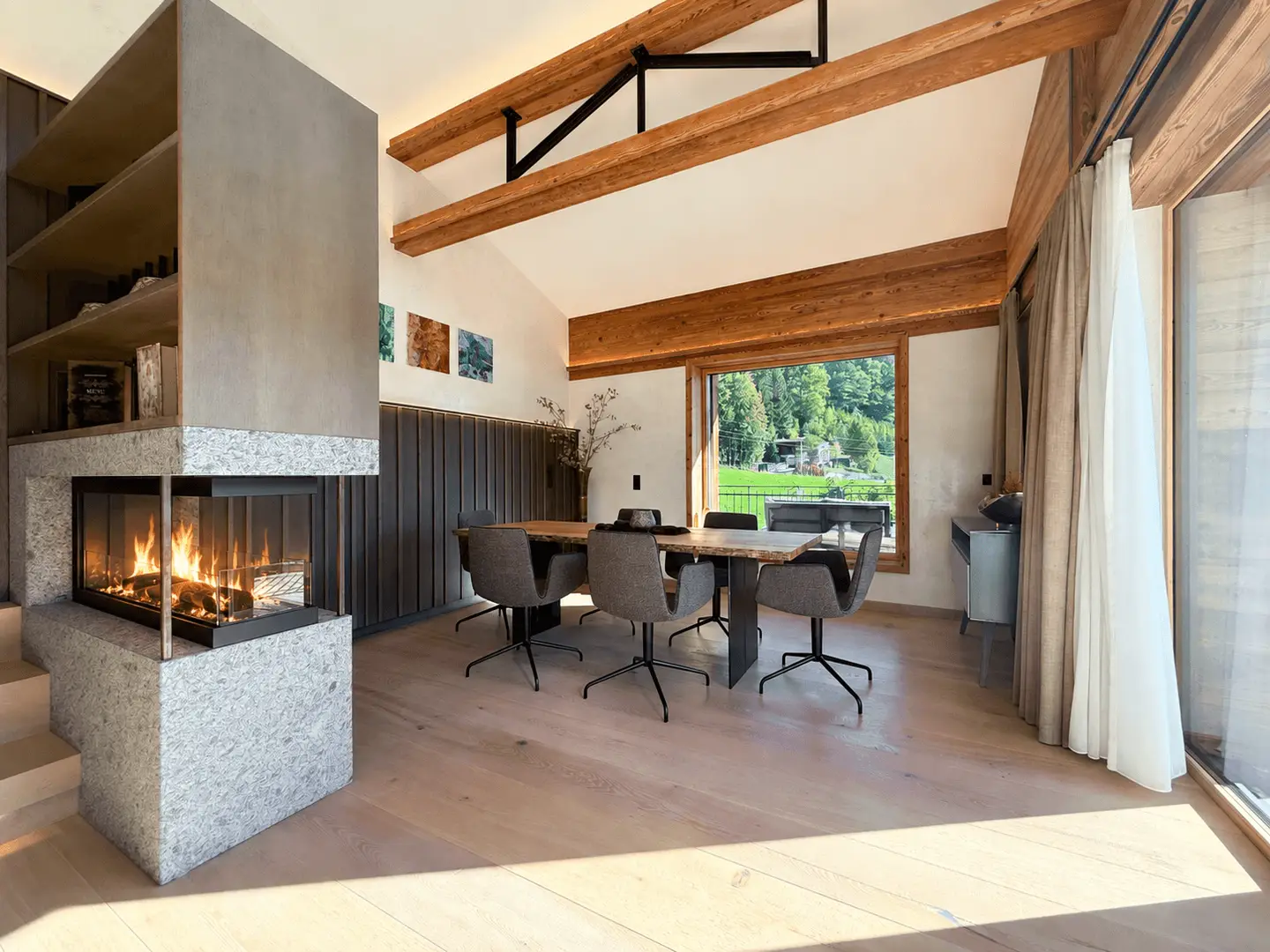Bright Ferienwohnung with sauna and distant view
