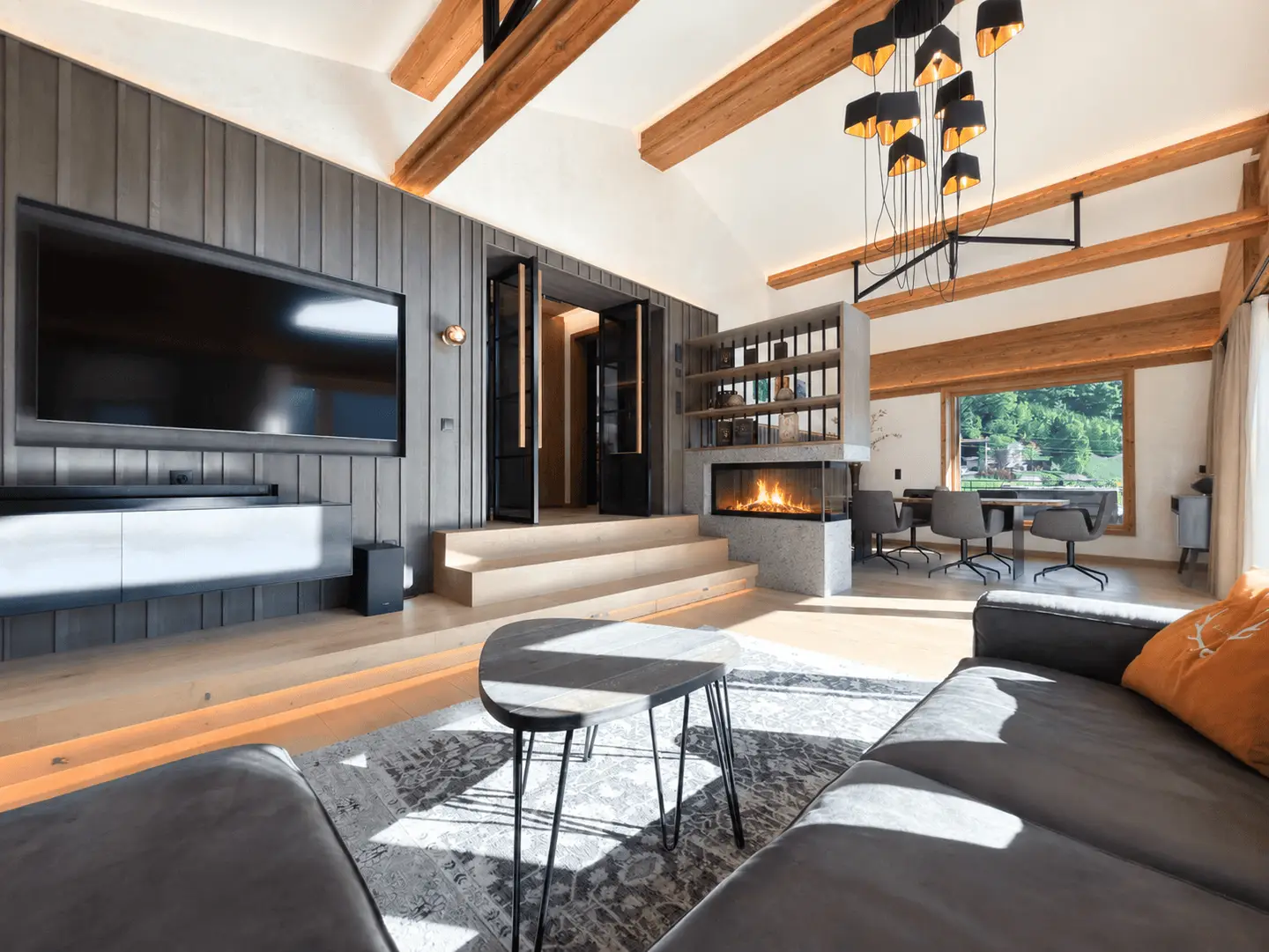 Bright Ferienwohnung with sauna and distant view