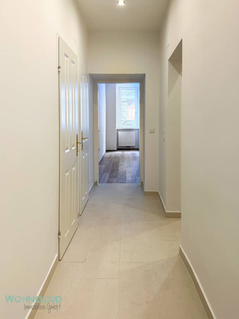 Ground floor apartment renovated oak floors