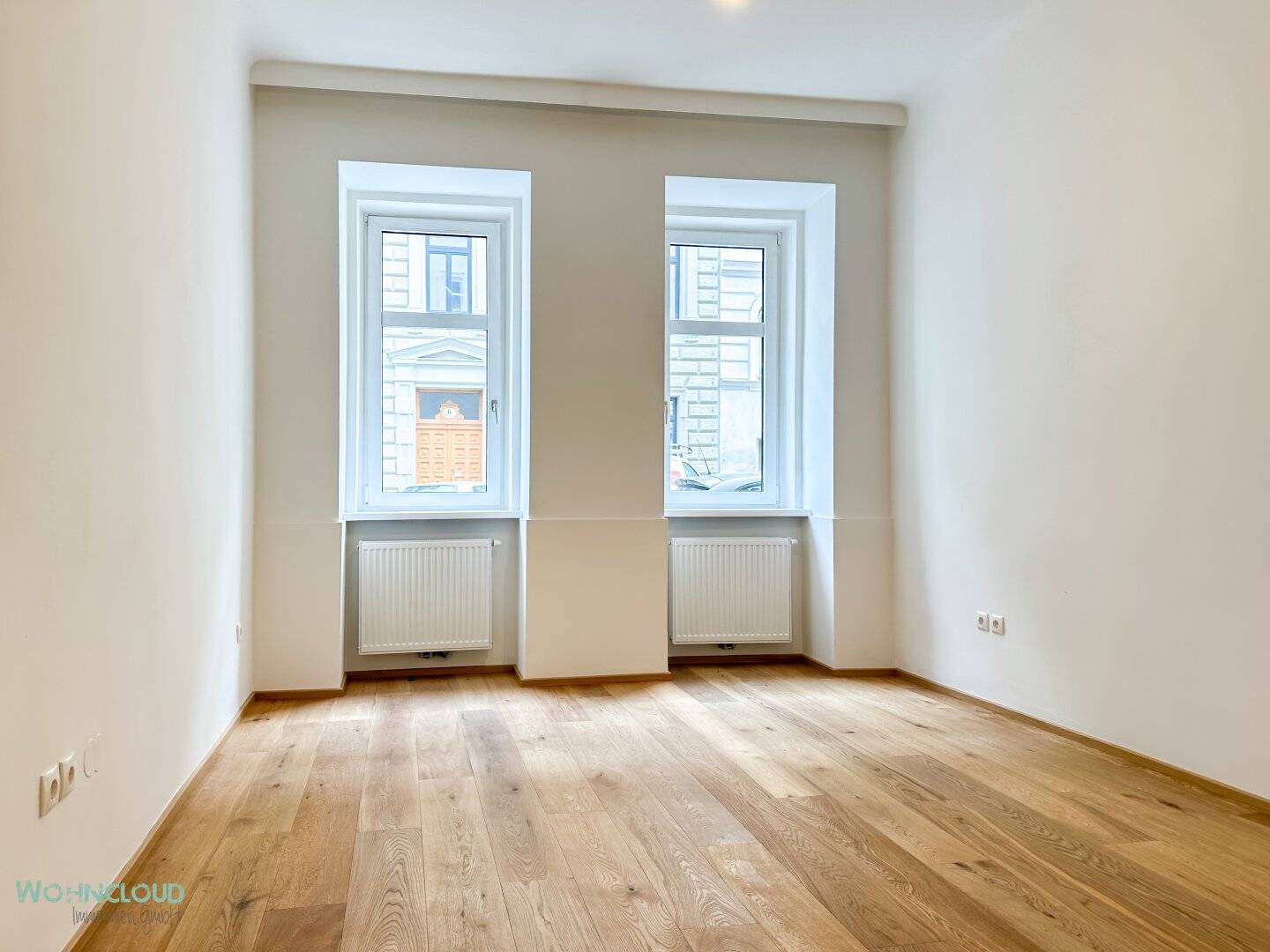 Ground floor apartment renovated oak floors