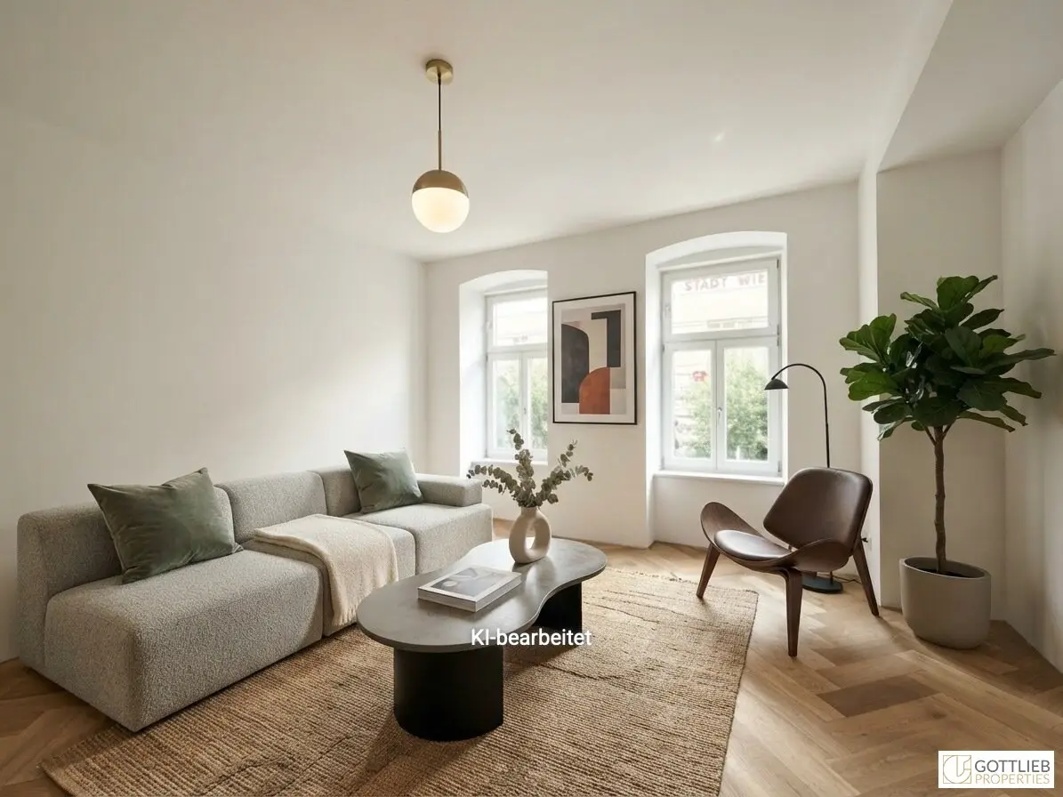 Erstbezug in U-Bahn-Nähe! Liebevoll generalsanierte 3-Zimmer-Wohnung mit Loggia und Terrasse in Gründerzeithaus