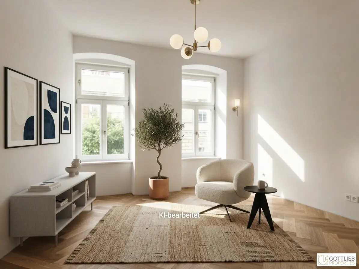 Erstbezug in U-Bahn-Nähe! Liebevoll generalsanierte 3-Zimmer-Wohnung mit Loggia und Terrasse in Gründerzeithaus