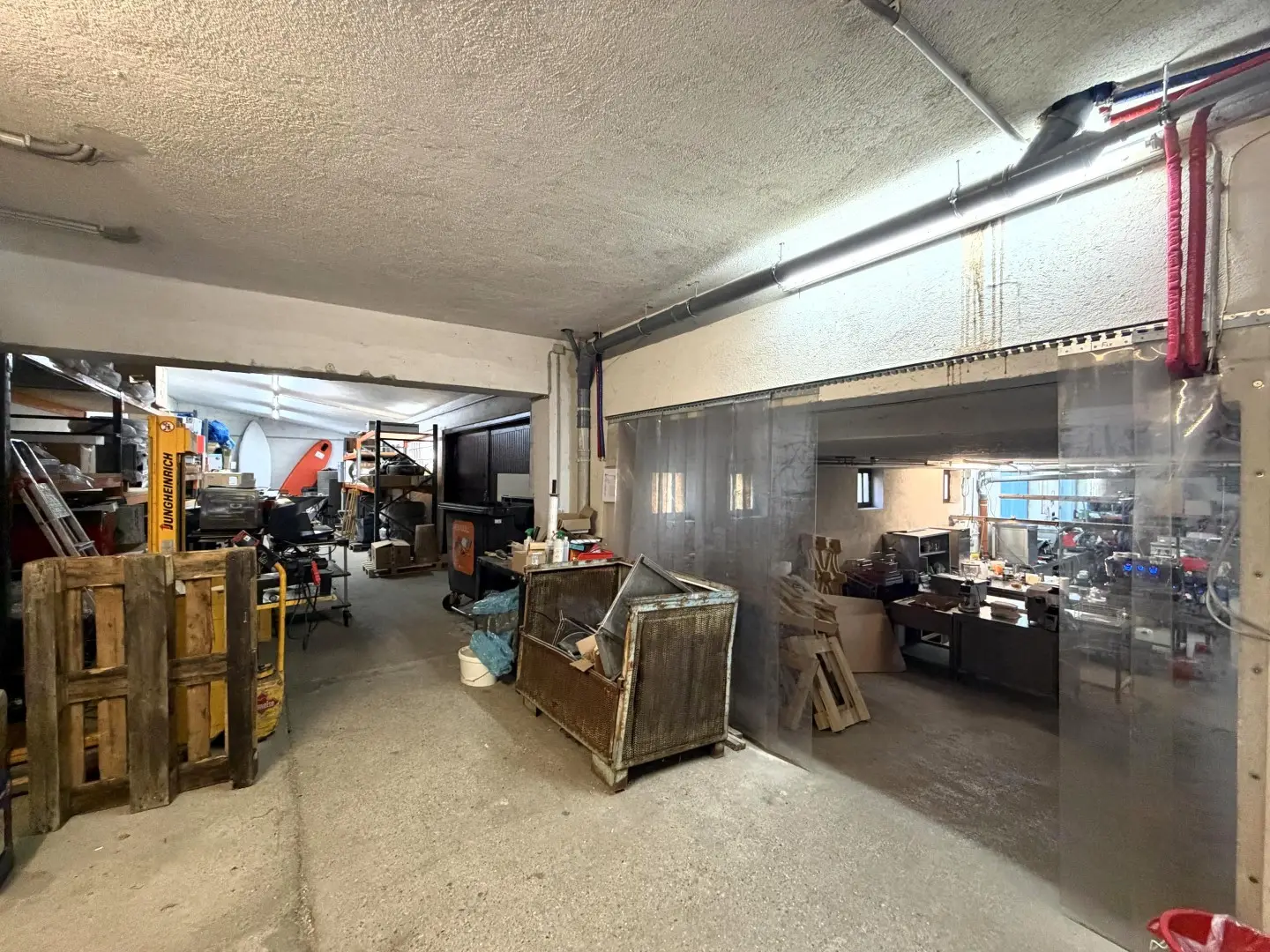 Loft apartment with large open storage and workshop space