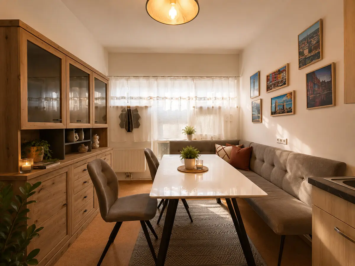 Ground floor apartment modernized with balcony and open kitchen