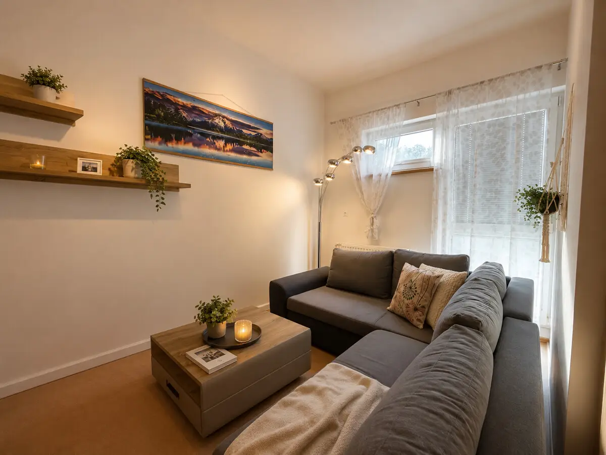 Ground floor apartment modernized with balcony and open kitchen