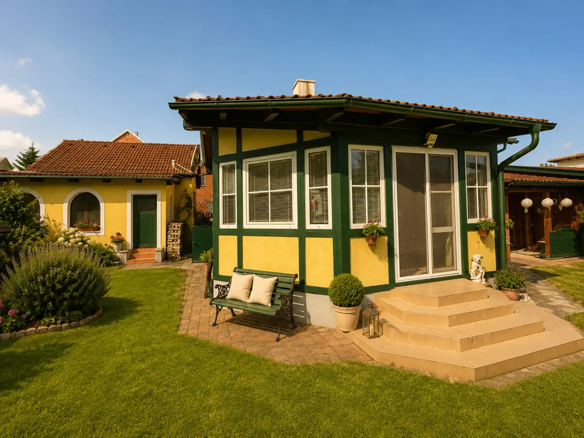 Liebevoll gepflegte Familienwohnung mit Wintergarten und großem Garten