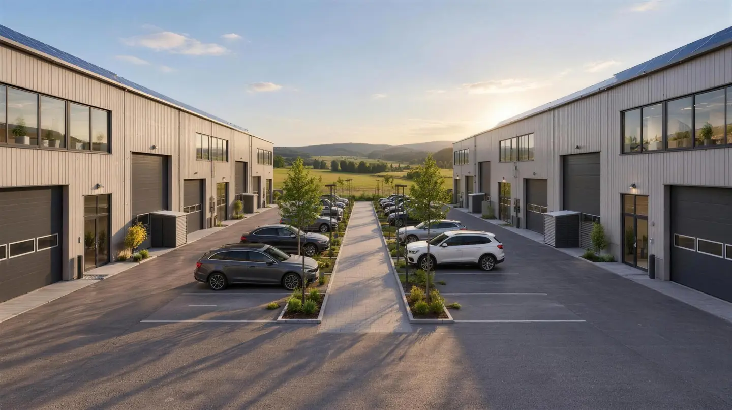 Neubau-Gewerbeeinheit mit Halle und Büro direkt an der A2 – Business Park St. Johann in der Haide