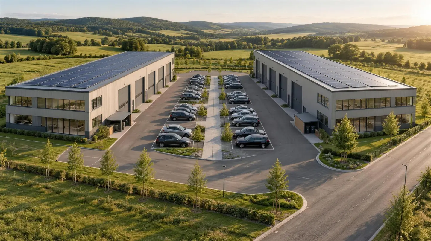 Neubau-Gewerbeeinheit mit Halle und Büro direkt an der A2 – Business Park St. Johann in der Haide