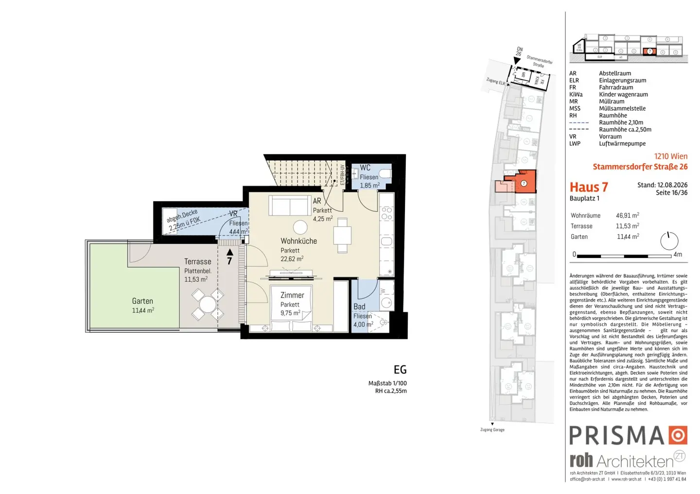2-room apartment with terrace and private garden, compact living with lots of outdoor space