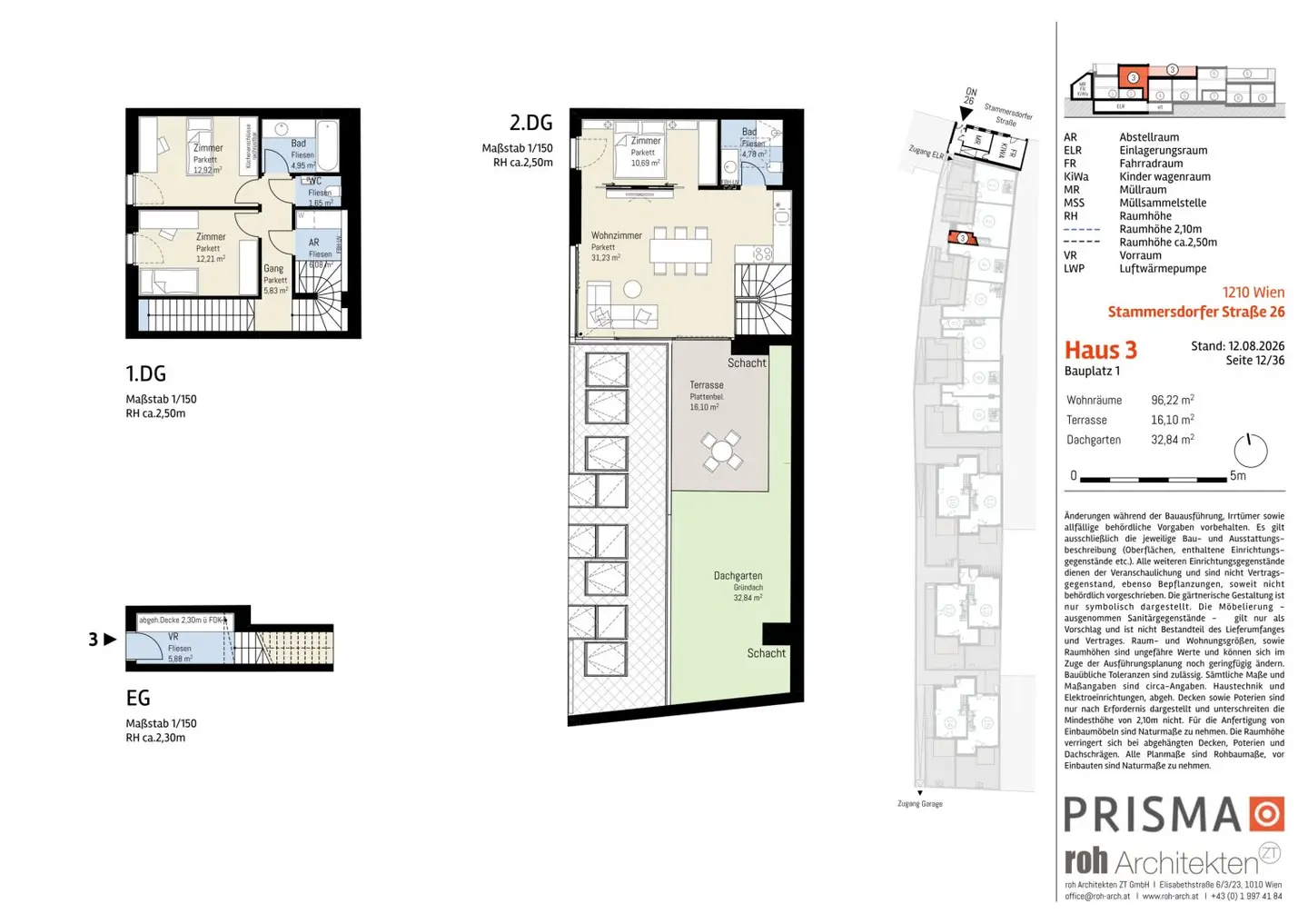 Plenty of space for the family – 4 rooms with roof terrace and roof garden