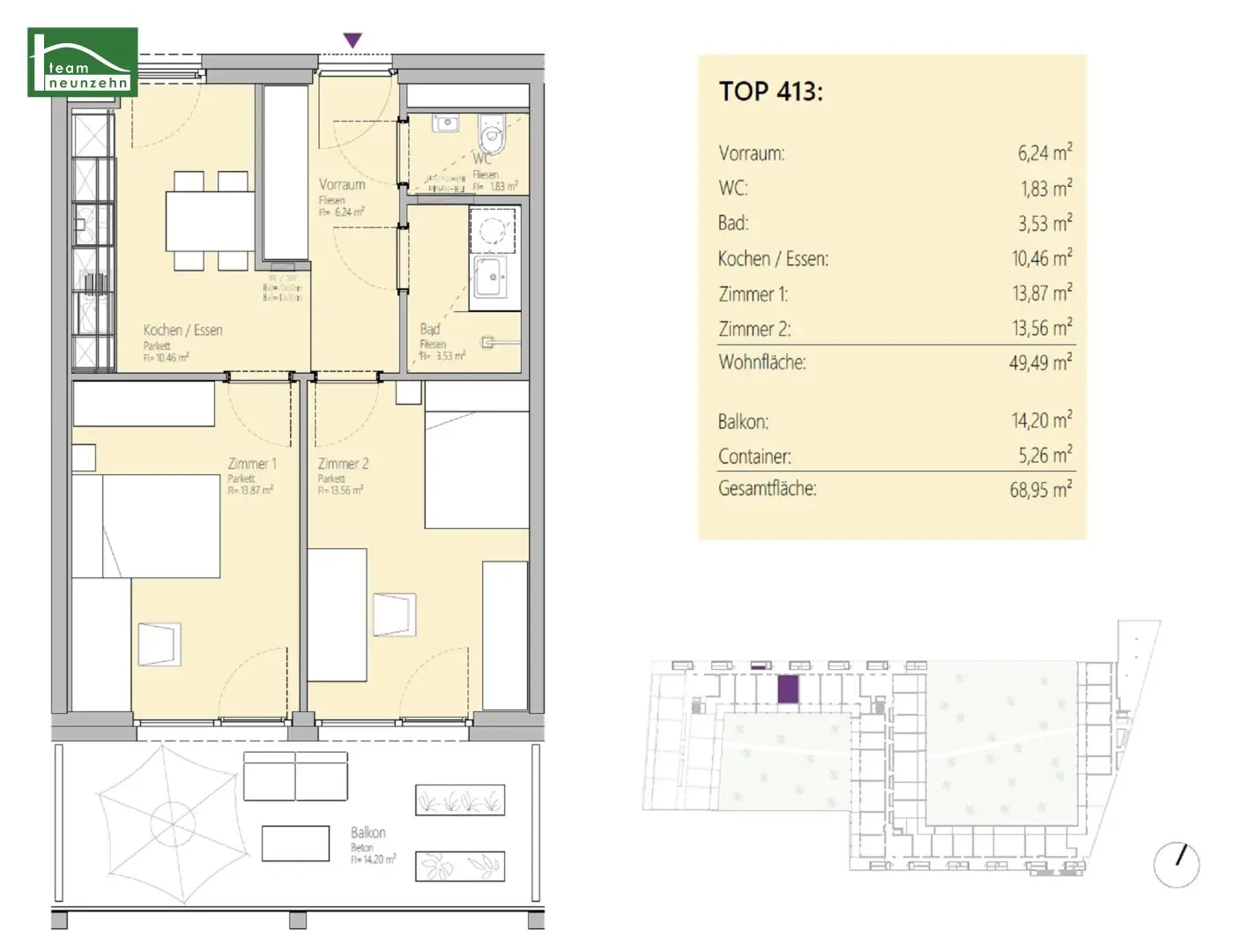 3-room apartment with large outdoor area, Smart living in Waagner-Biro-Straße