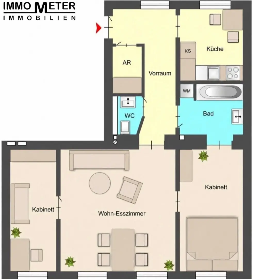 Zentrale Stadtwohnung | 3 Zimmer | separate Küche