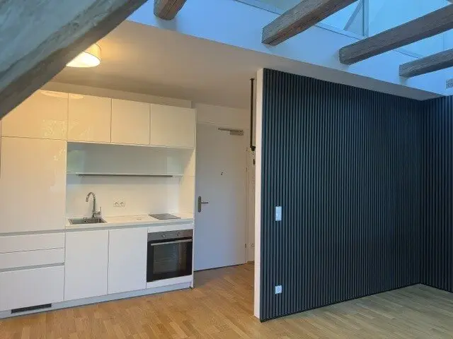 Dachbodenschönheit Maissonette mit Galerie mit Blich in den Stadtpark-Schlafzimmer, Schrankraum und Bad im 5 Obergeschoss, Wohnen/Essen/Kochen im $ Obergeschoss, Keller, Lift