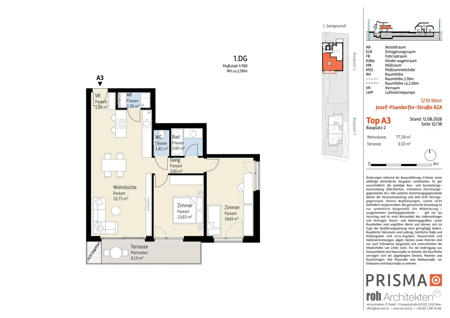 3-room apartment with south terrace bright sunny and perfectly laid out