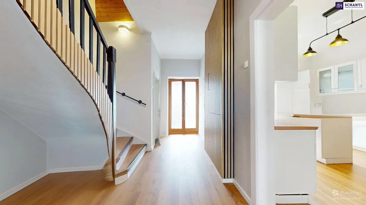 Modernisiertes Familien-Reihenhaus mit 146 m² Wohnfläche, zwei Gärten, Garage & viel Platz in ruhiger Lage von Graz-Puntigam