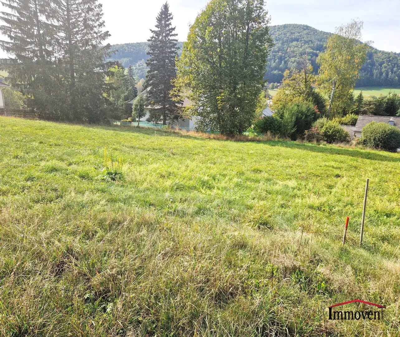 Quiet location Sunny plot with view in Semriach