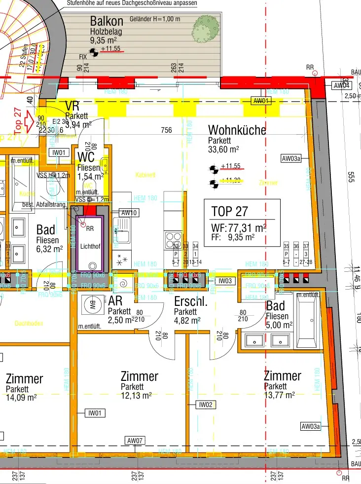Wienblick und Erstbezug in prachtvoller Dachgeschosswohnung