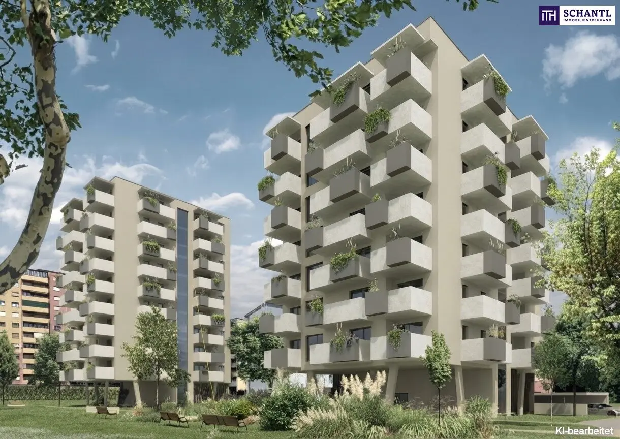 Über den Dächern von Klagenfurt – 2-Zimmer-Neubau mit 16 m² Balkon