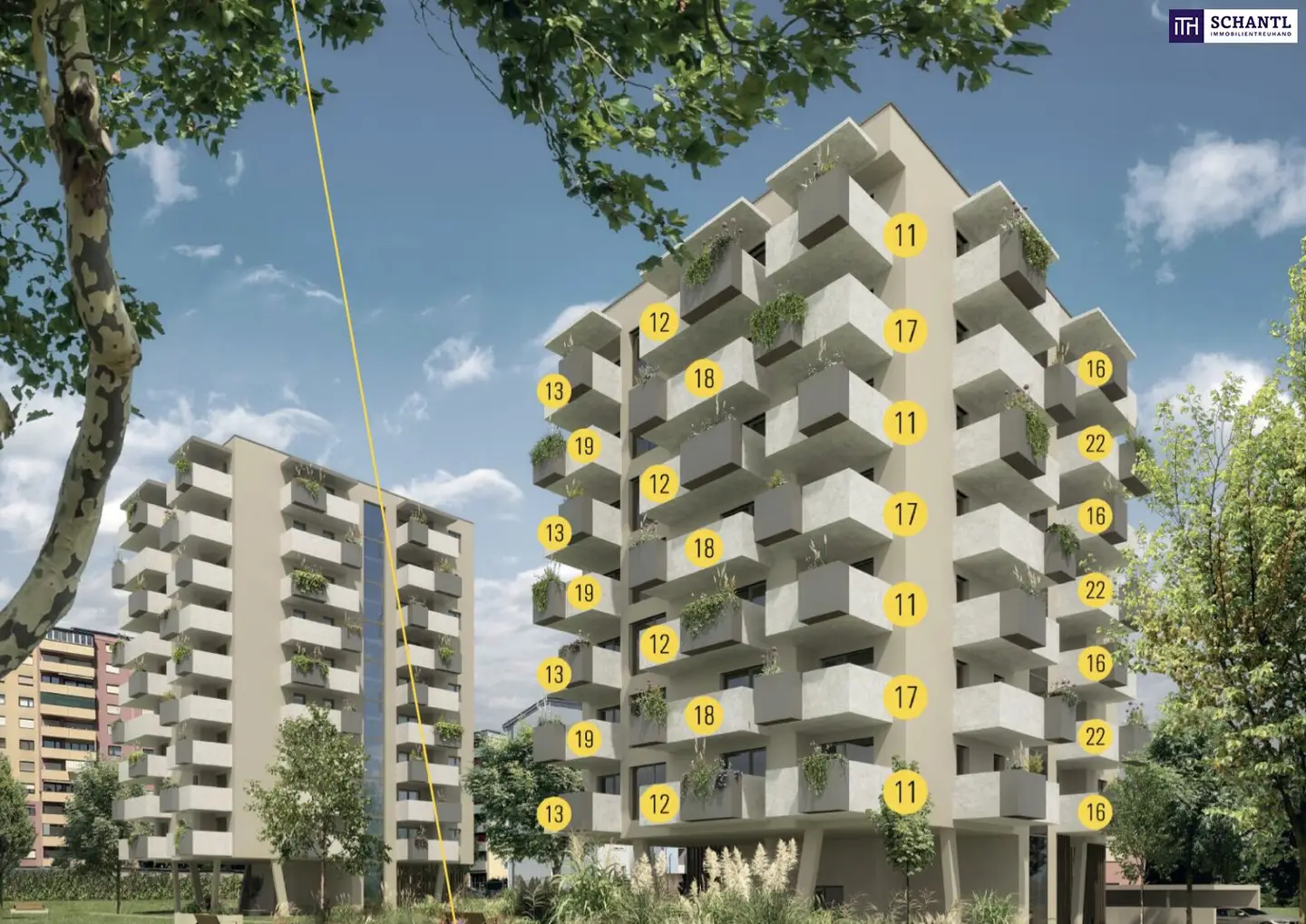 Über den Dächern von Klagenfurt – 2-Zimmer-Neubau mit 16 m² Balkon