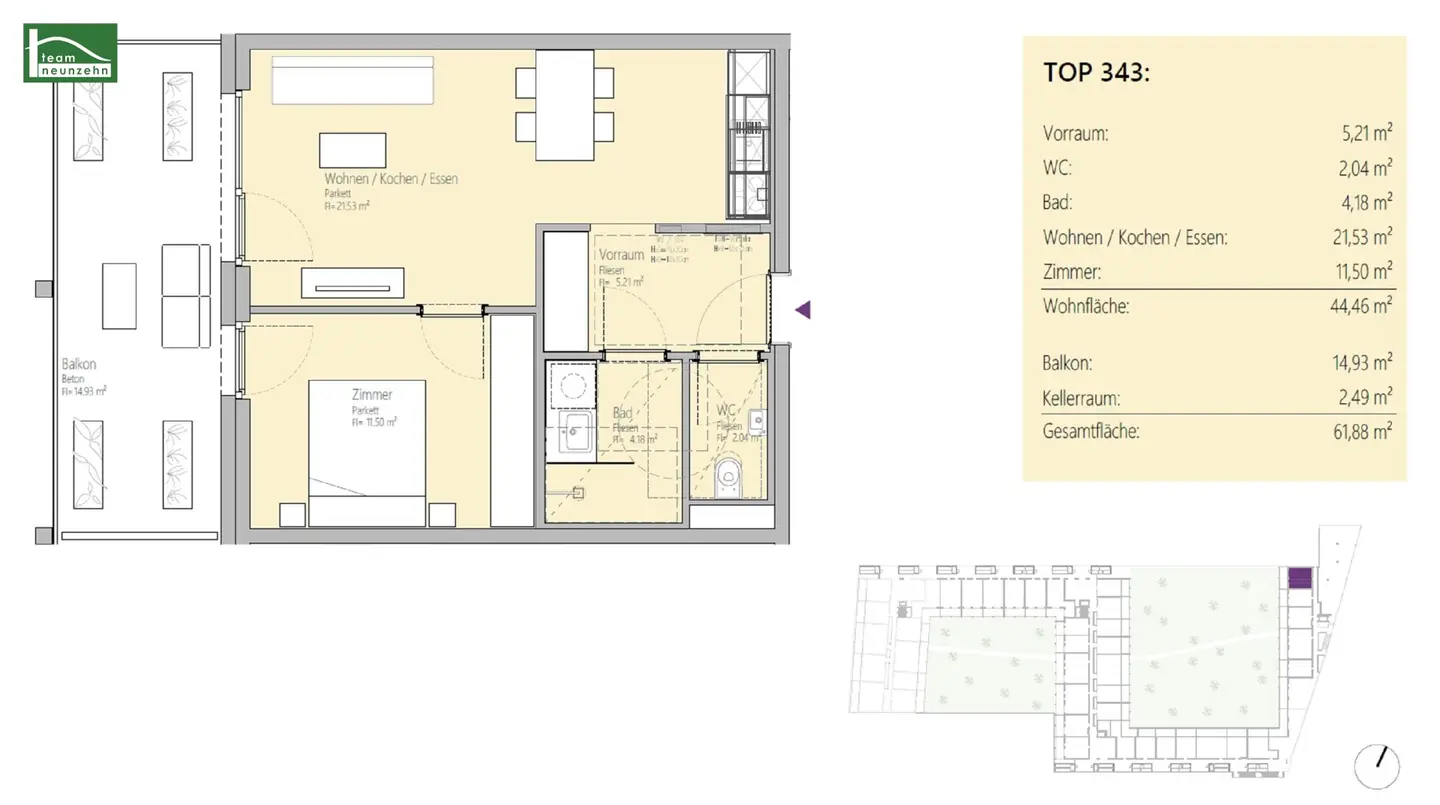 Urbaner Wohnkomfort in der Waagner-Biro-Straße – Moderne 2-Zimmer-Wohnung mit Balkon