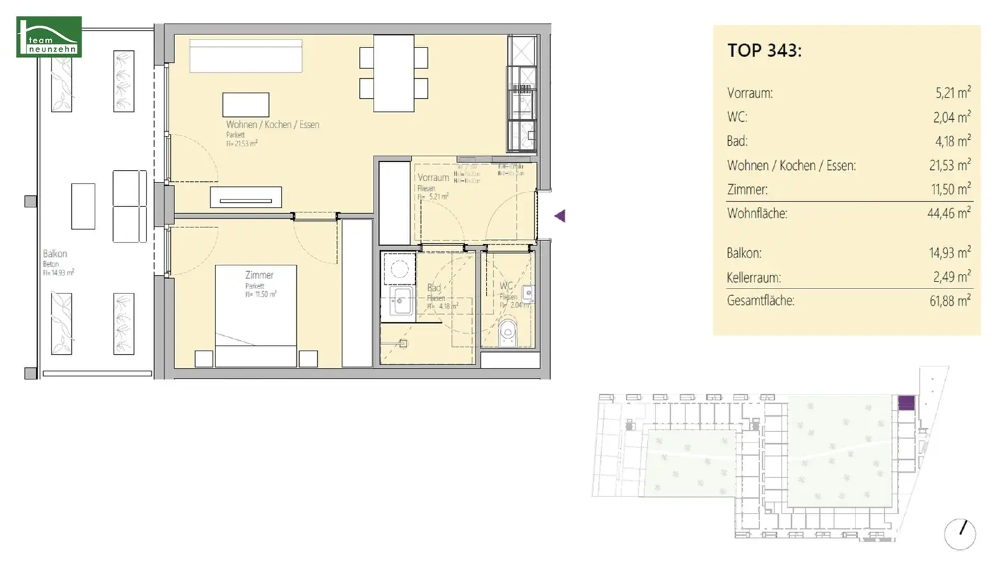 Urbanes Lebensgefühl trifft Wohnkomfort – 2-Zimmer-Wohnung mit Balkon in der Smart City Graz