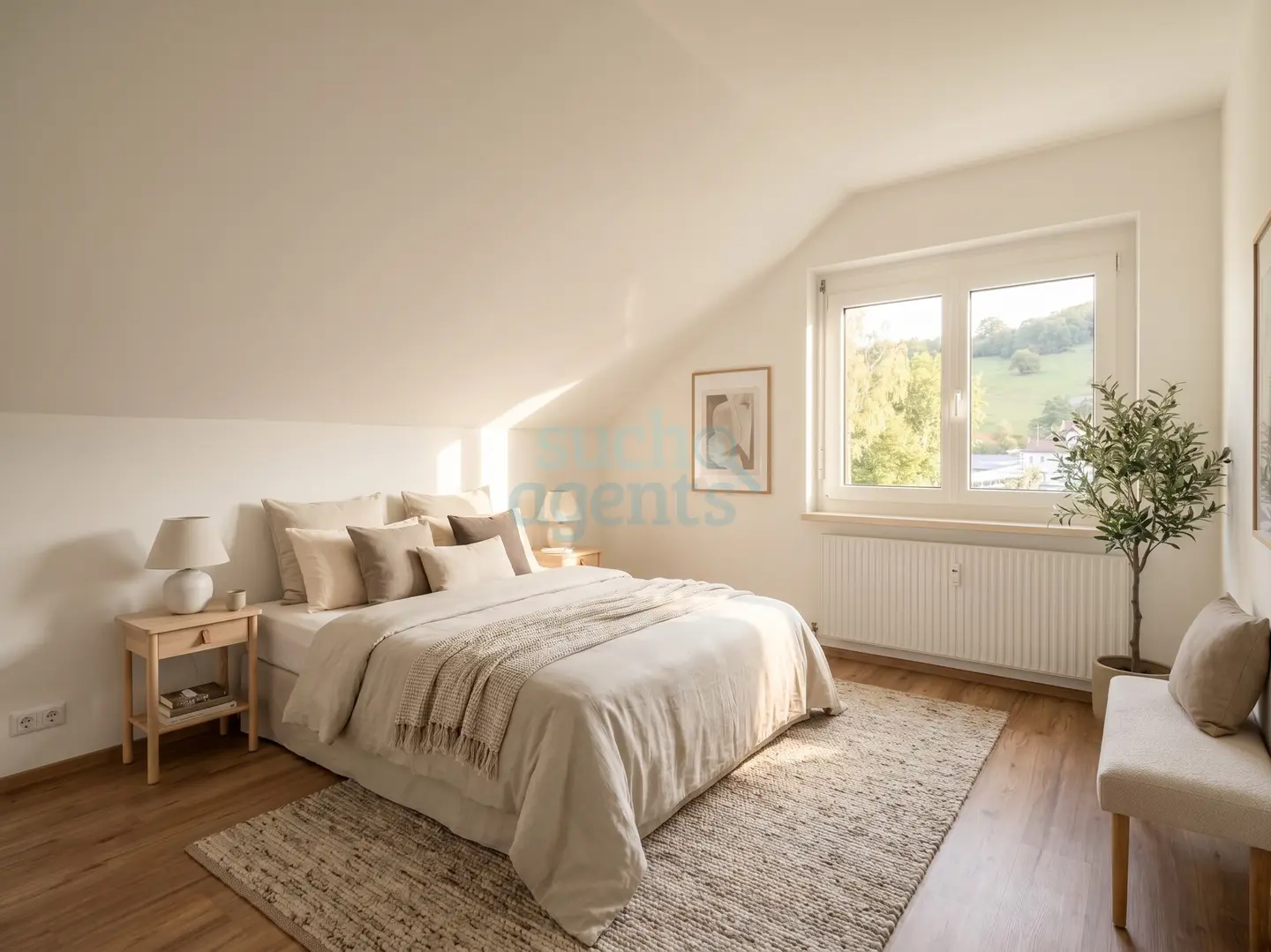 Modernisierte Dachgeschosswohnung mit Garage und Bergblick