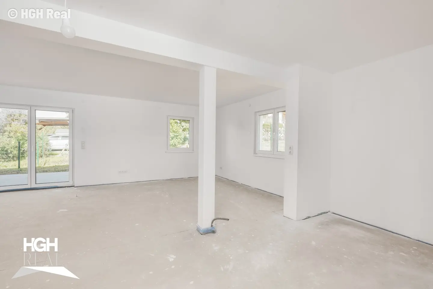 8230 Schölbing near Hartberg: Spacious shell-finished corner terraced house - 5 rooms, terrace and garden in sunny green location