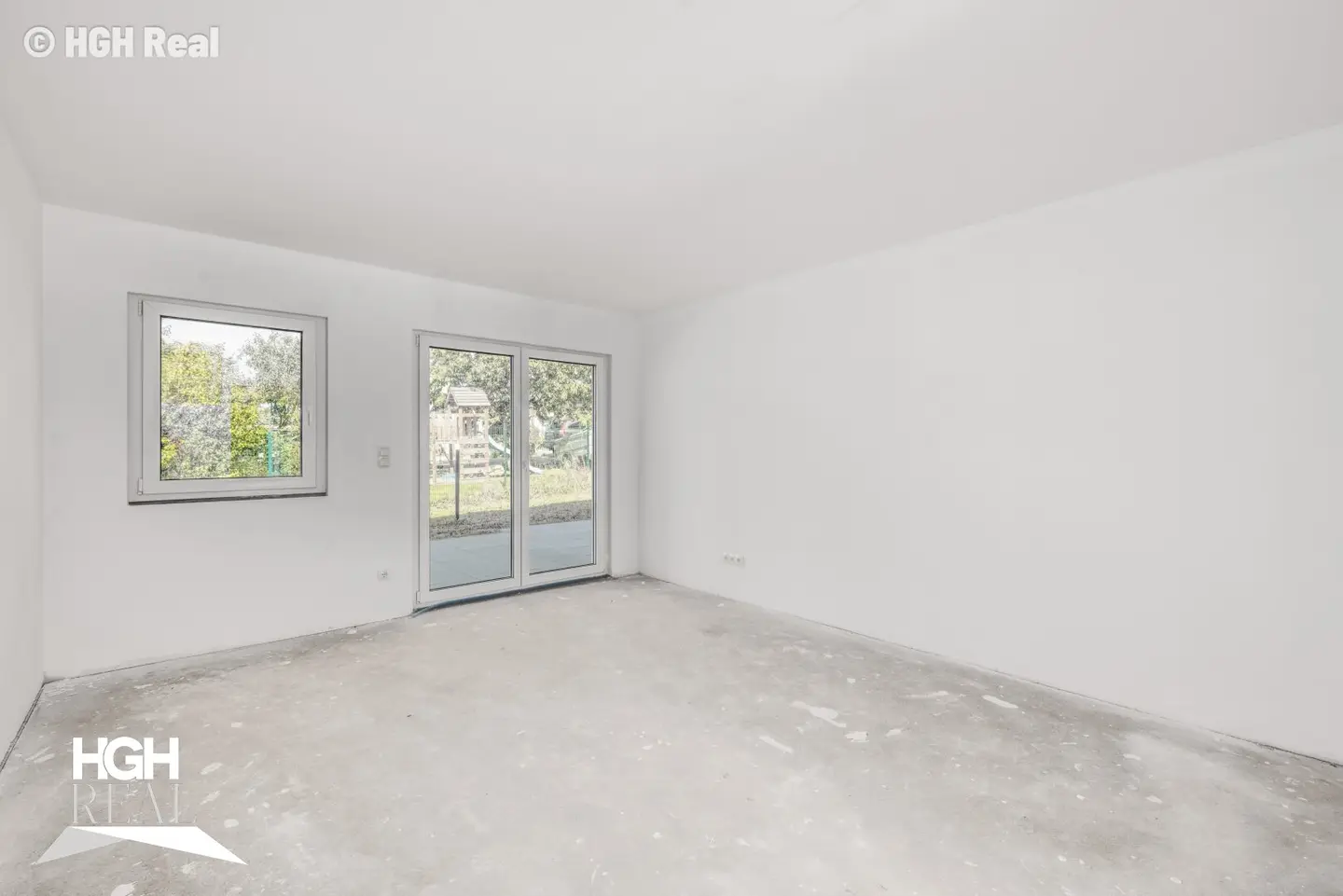 8230 Schölbing near Hartberg: Shell finish space miracle at a low price - 3 rooms, terrace, garden and parking spaces