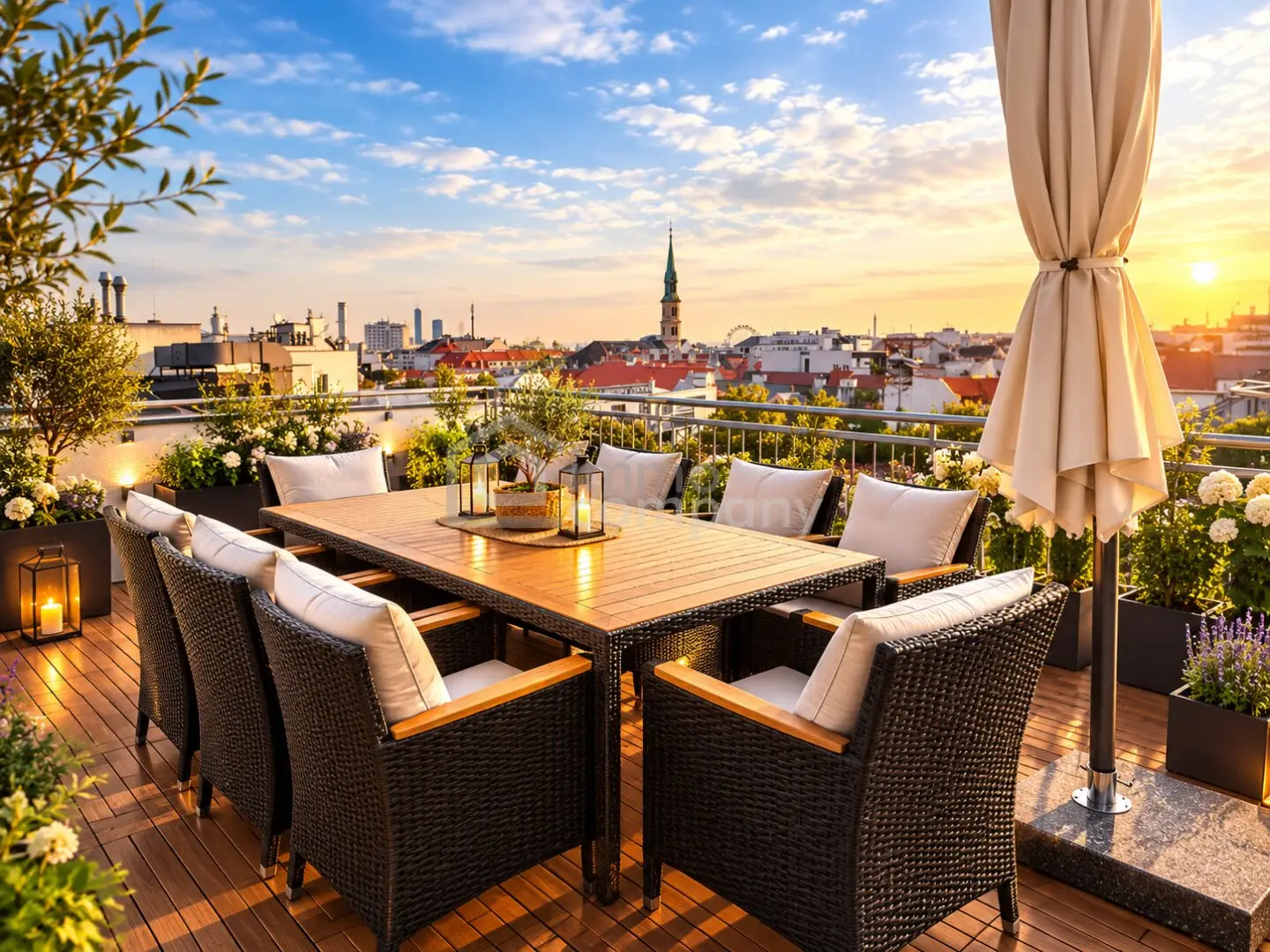 Unglaubliche 2-stöckige Wohnung mit eigener, großzügiger Terrasse im Zentrum von Wien! Atemberaubender Ausblick! 2. Bezirk. U1