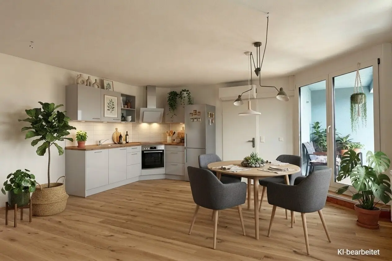 Tolle Raumaufteilung und keine Schrägen: 4 Zimmer DG-Wohnung mit Terrasse
