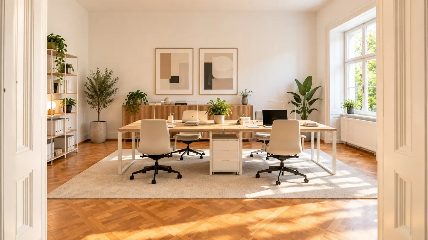 Representative historic building office space in a central location of the 9th district