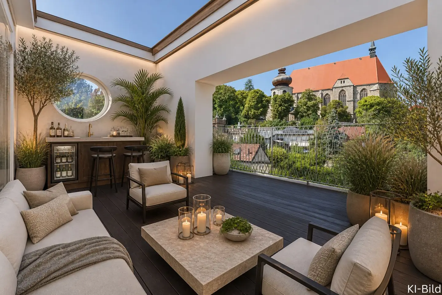 Light filled penthouse apartment by the pedestrian zone