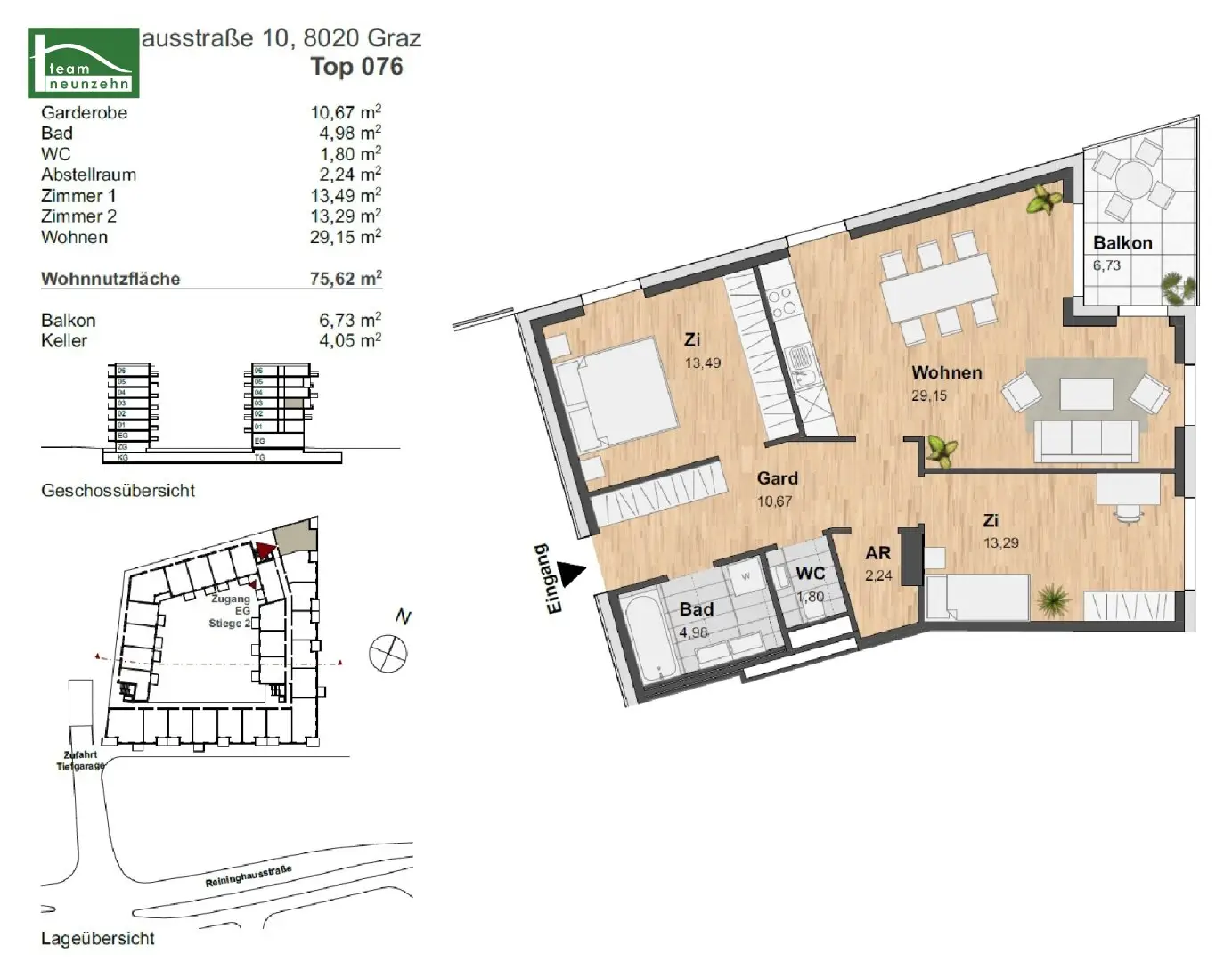 AKTION 1 MONAT MIETZINSFREI! URBAN LIVING - HOCHWERTIG AUSGESTATTETE WOHNUNGEN IM GRAZER WESTEN