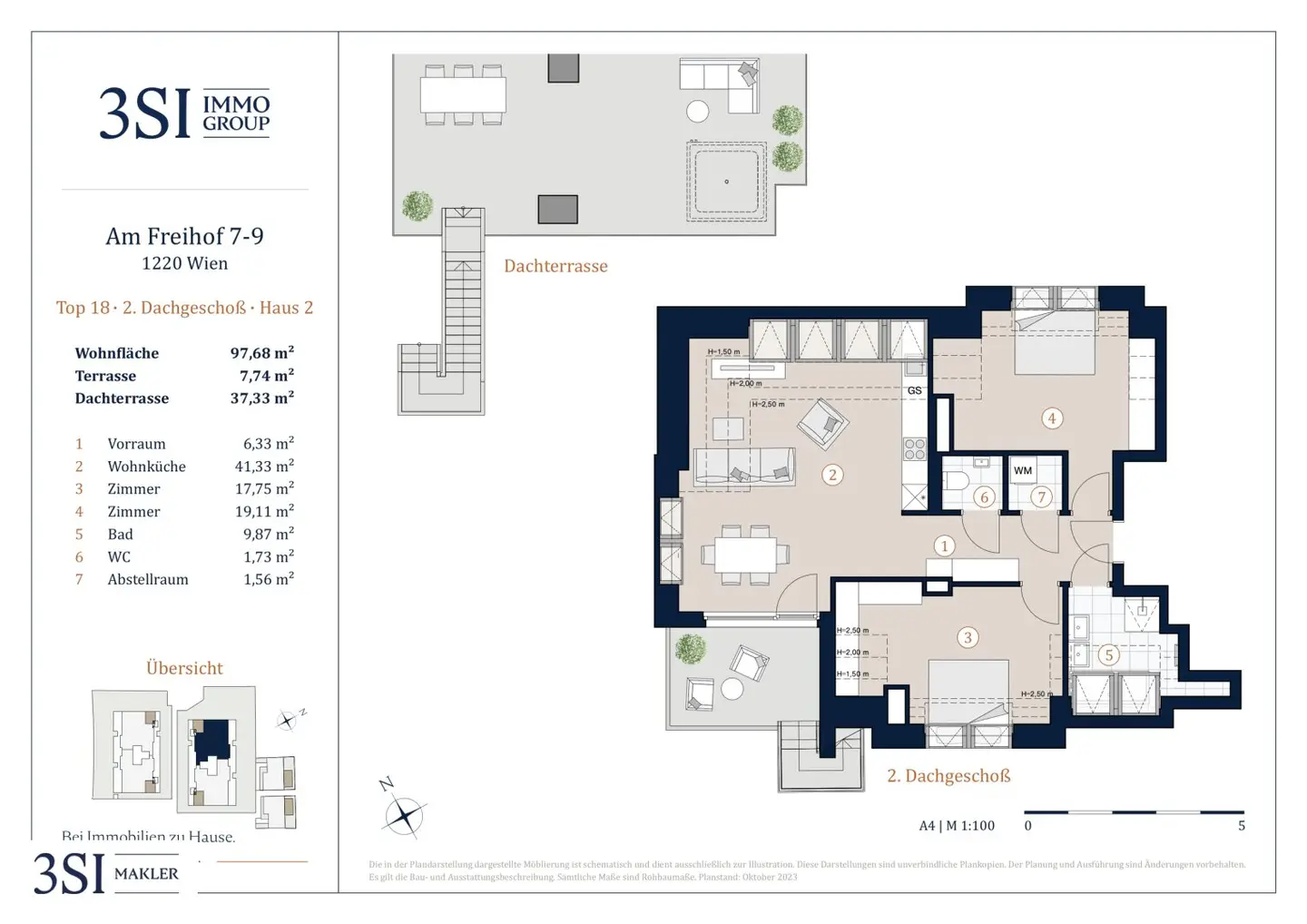 Modern Living - Exklusive Penthouse-Wohnung mit Weit- und Grünblick - Ruhelage