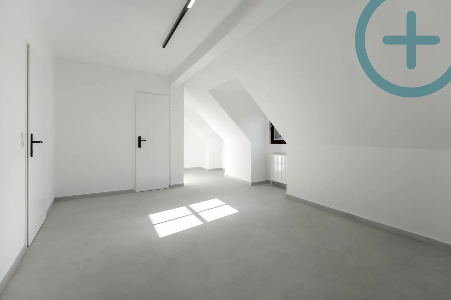 First occupancy after renovation attic apartment with shower